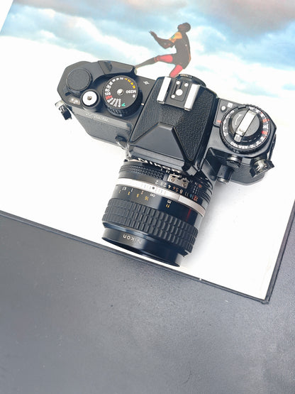 Nikon FE2 black with Nikon Nikkor 35mm F2 Ai-S