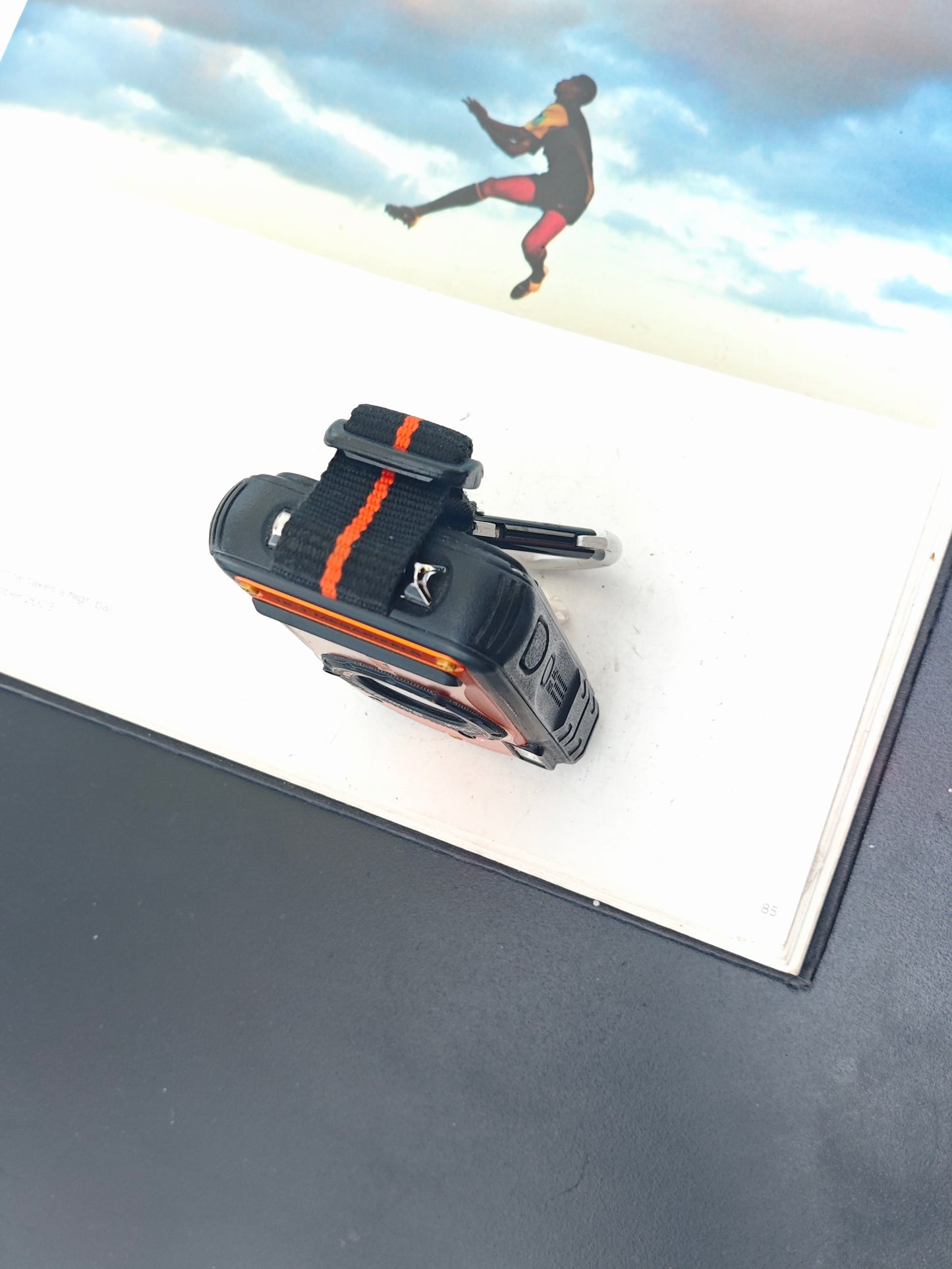 Used Pentax Optio W90 orange Digital Camera [No charger]