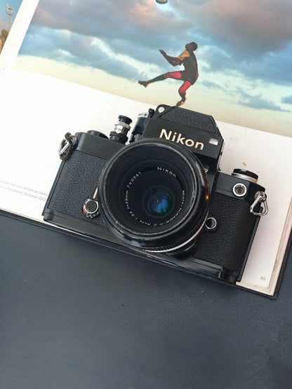 Nikon F2 Photomic black with Nikon Micro-Nikkor-P.C Auto 55mm F3.5