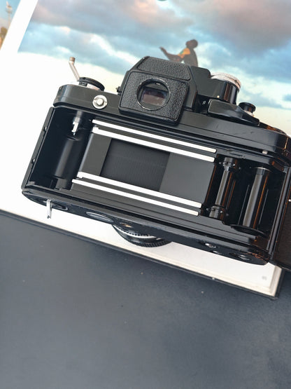 Nikon F2 Photomic black with Nikon Micro-Nikkor-P.C Auto 55mm F3.5