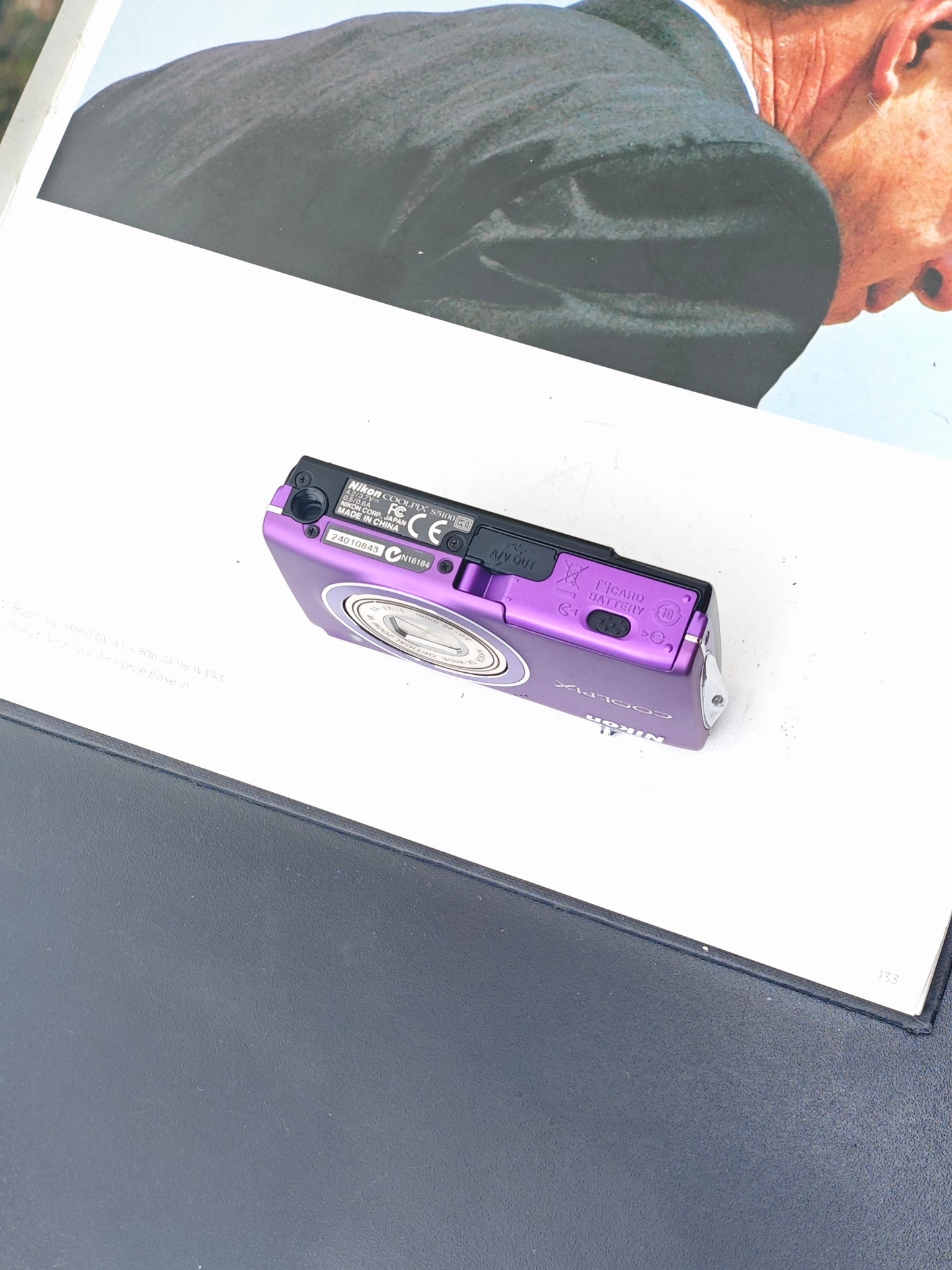 Used Nikon Coolpix S5100 purple Digital Camera [No charger]