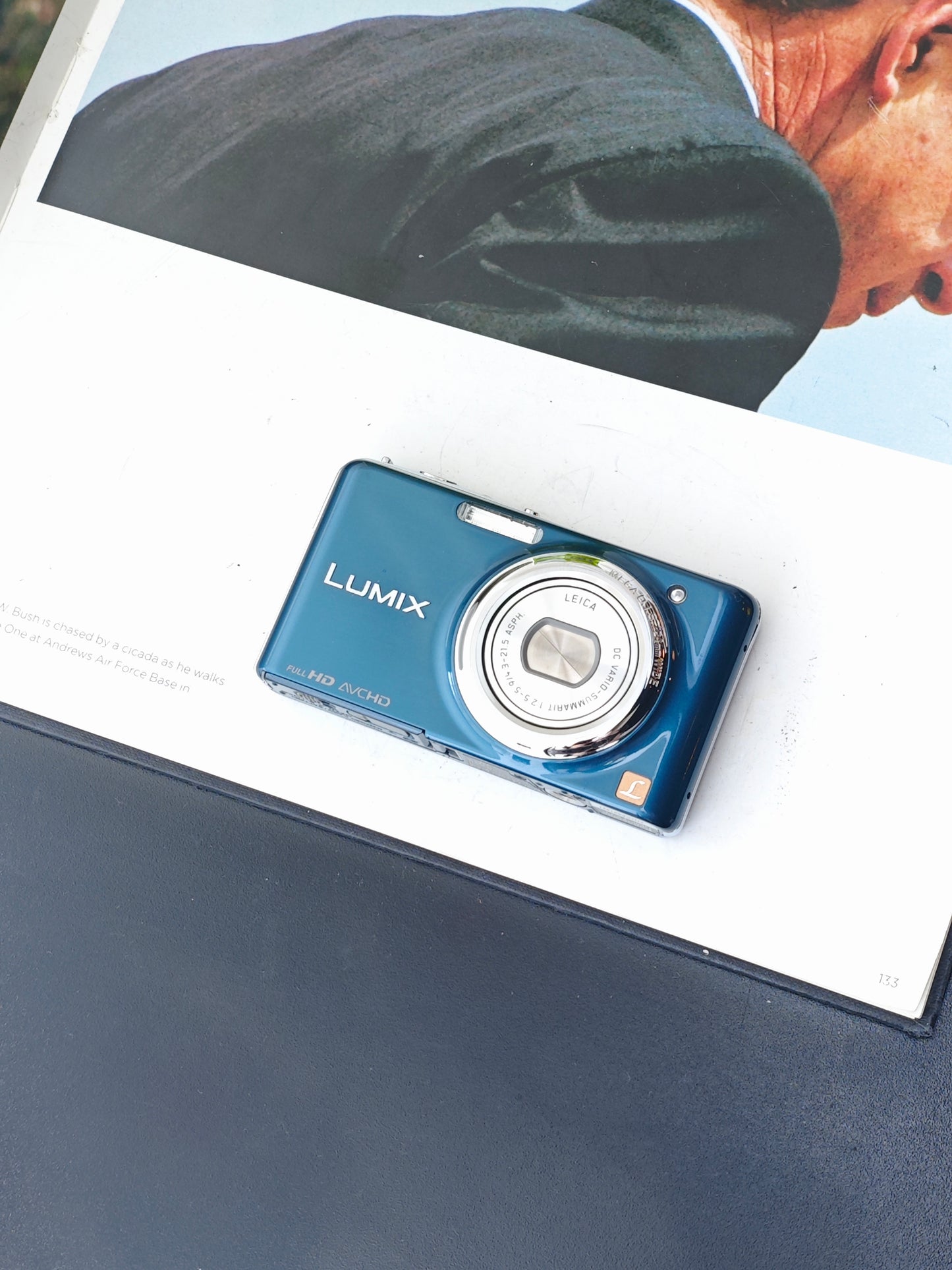 Used Panasonic Lumix DMC-FX77 blue Digital Camera [JPN only,with box]