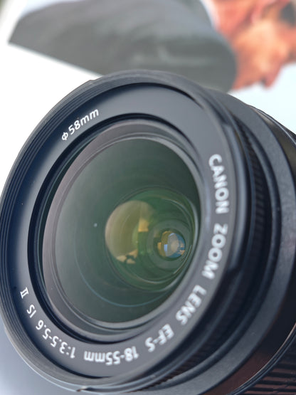 Used Canon EOS Kiss X5 with Double Zoom Kit Digital Camera #381077041537