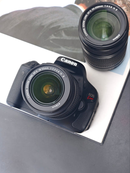 Used Canon EOS Kiss X5 with Double Zoom Kit Digital Camera #381077041537