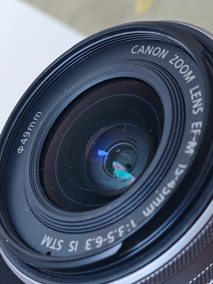 Used Canon EOS M10 with 2 lenses Digital Camera [No charger]