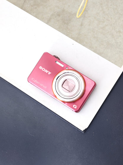 Used Sony Cyber-shot DSC-WX100 pink Digital Camera [JPN only, No charger]