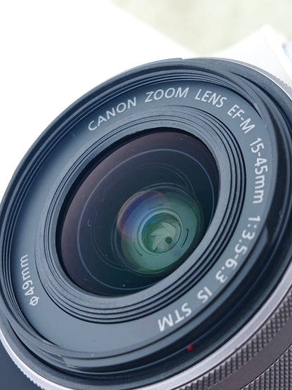 Used Canon EOS kiss M with Double Zoom Kit Digital Camera #881039000771