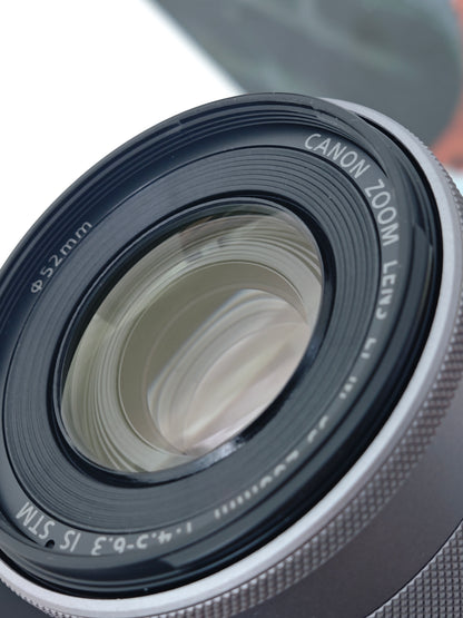 Used Canon EOS kiss M with Double Zoom Kit Digital Camera [with box]