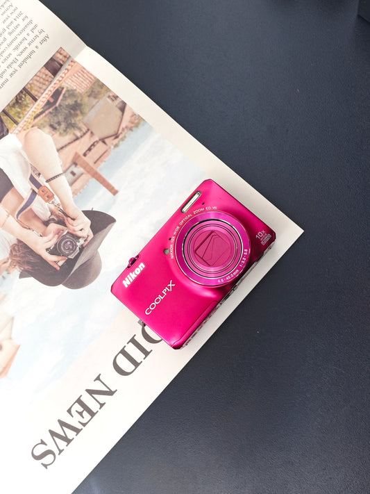 Used Nikon Coolpix S6300 red Digital Camera [No charger]