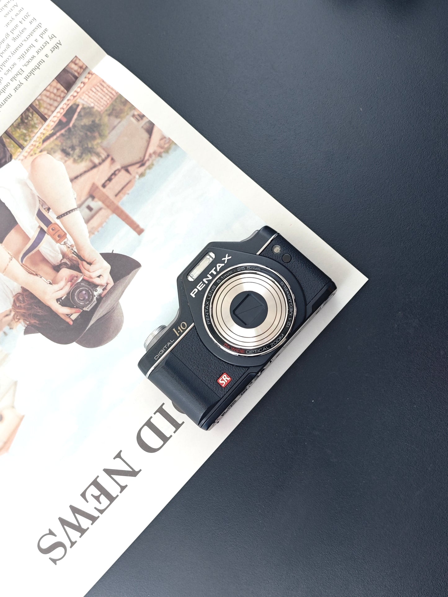 Used Pentax Optio I-10 black Digital Camera [No charger]