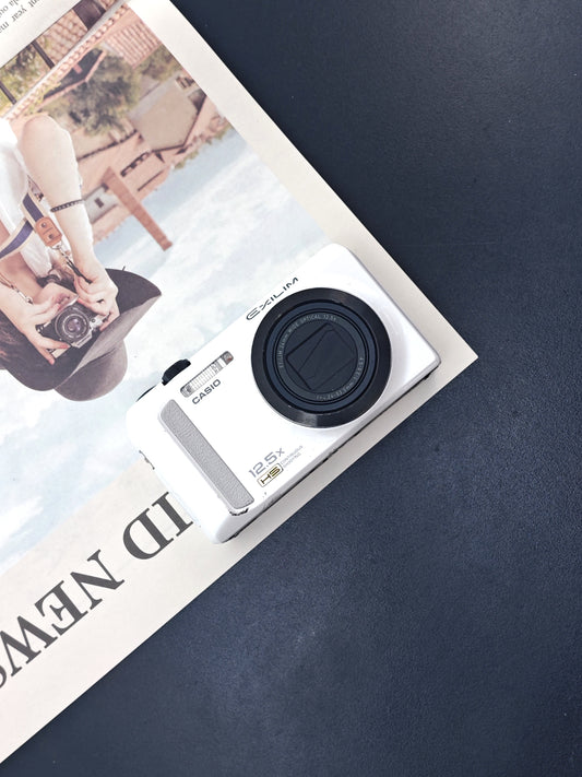 Used Casio EXILIM EX-ZR200 white Digital Camera [No charger]