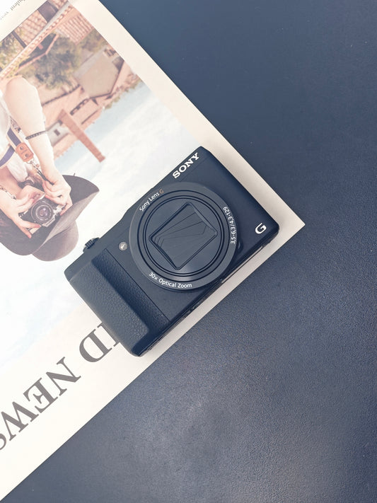 Used Sony Cyber-Shot DSC-HX60V black Digital Camera [JPN only, No charger]