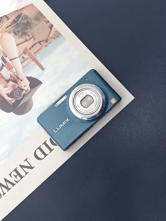 Used Panasonic Lumix DMC-FX77 blue Digital Camera [JPN only, No charger] #FH1BA001647