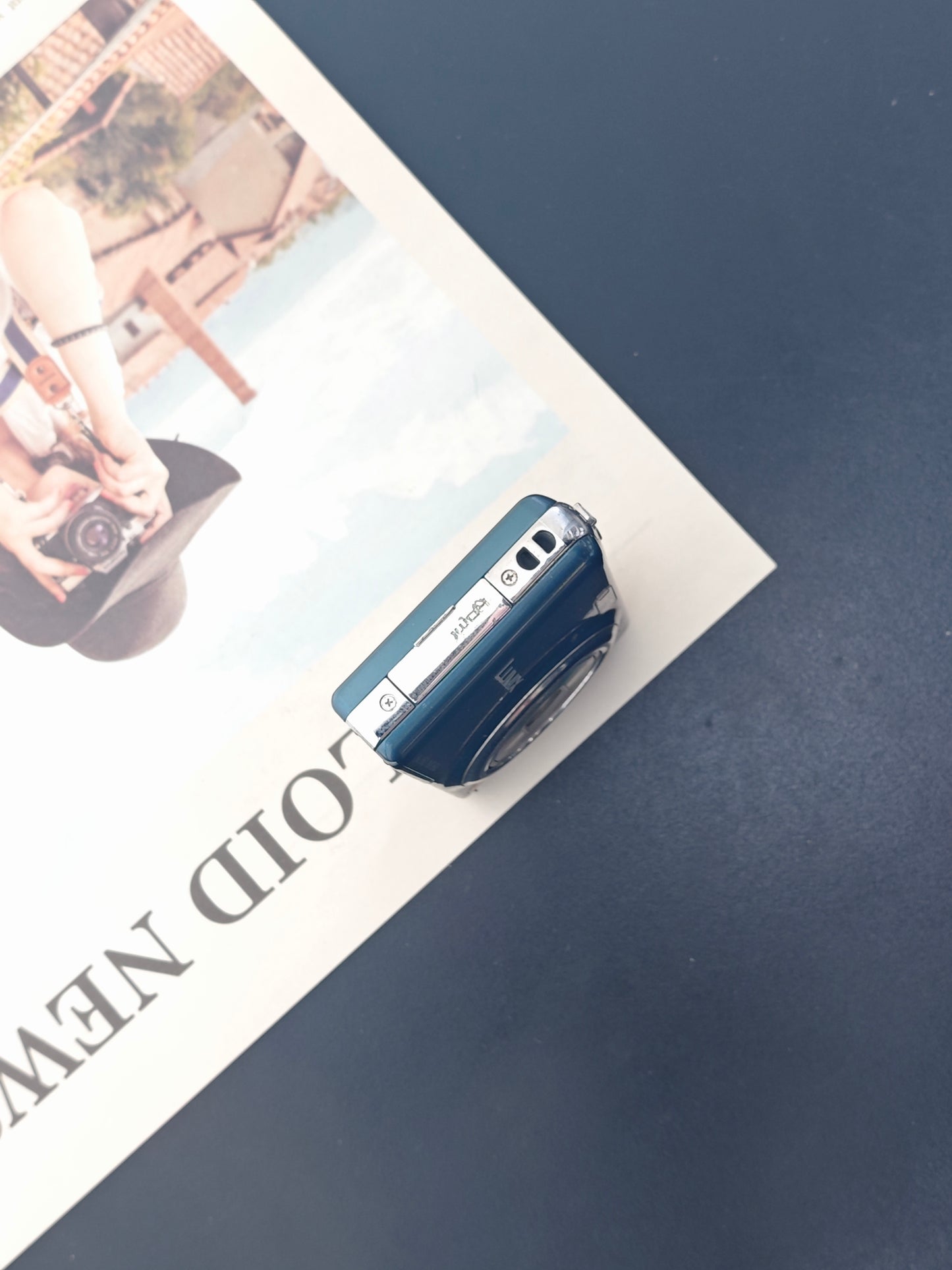Used Panasonic Lumix DMC-FX77 blue Digital Camera [JPN only, No charger] #FH1BA001647