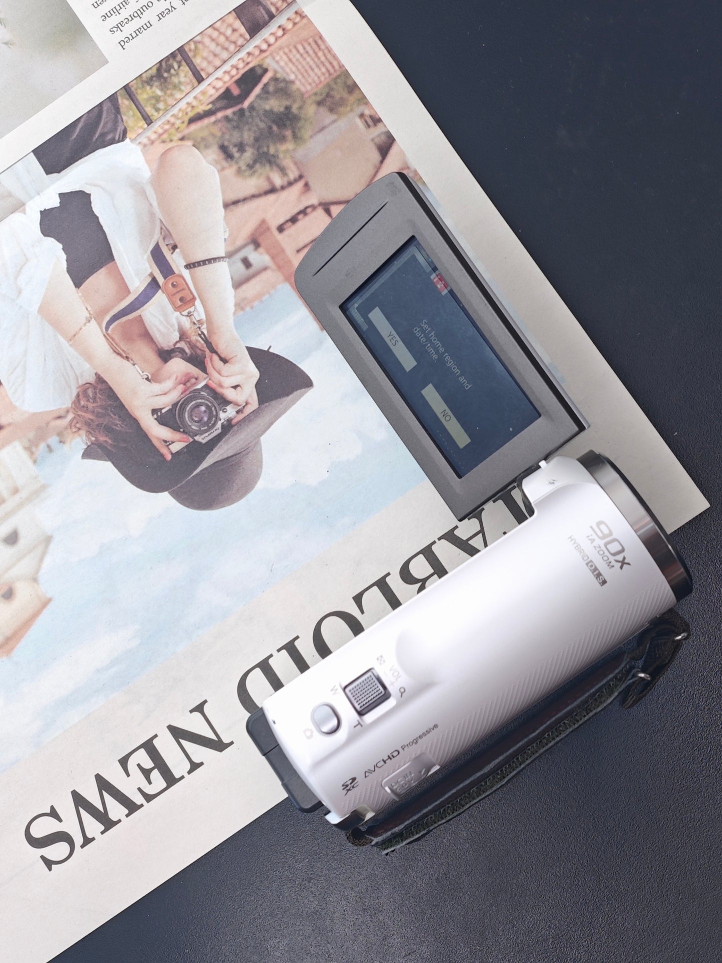 Used Panasonic HC-V360M white Camcorder [with box]