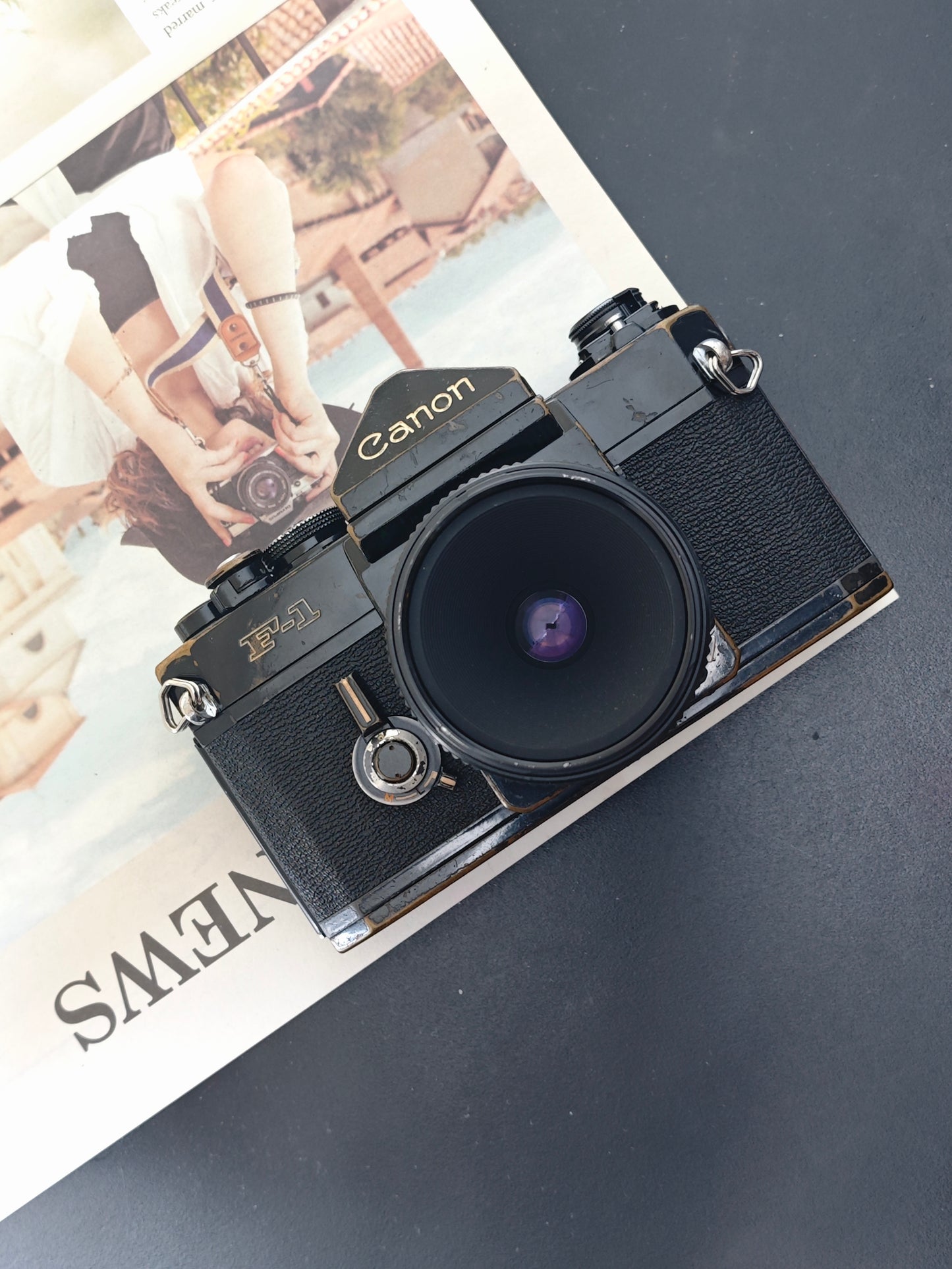 Canon F-1 with Canon Marco Lens FD 50mm F3.5