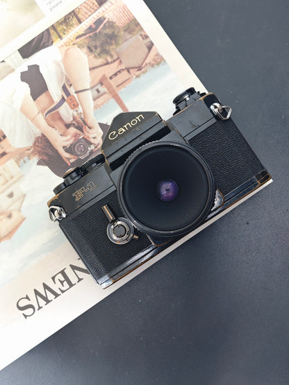 Canon F-1 with Canon Marco Lens FD 50mm F3.5