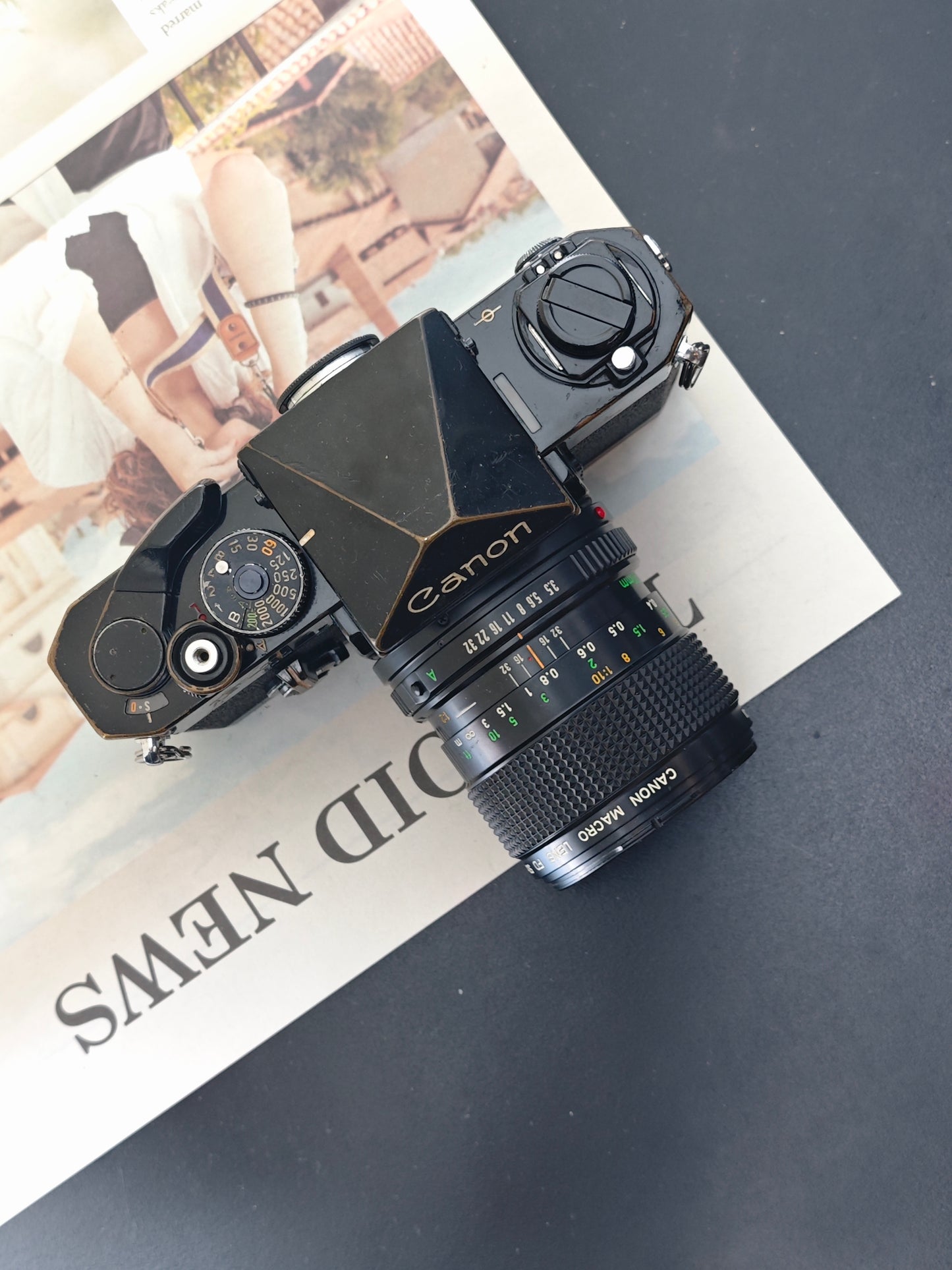 Canon F-1 with Canon Marco Lens FD 50mm F3.5