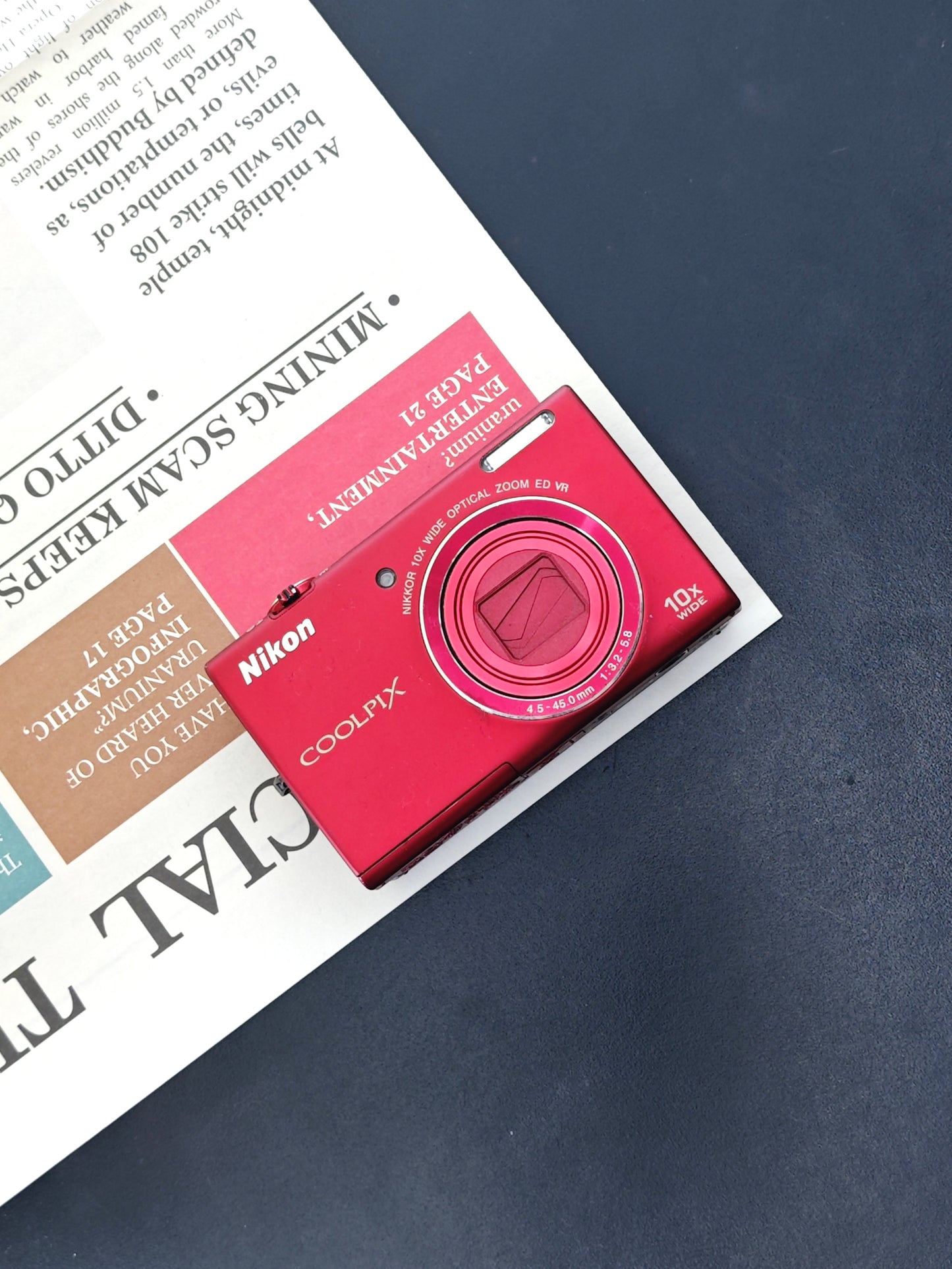*READ* Used Nikon Coolpix S6200 red Digital Camera [No charger]