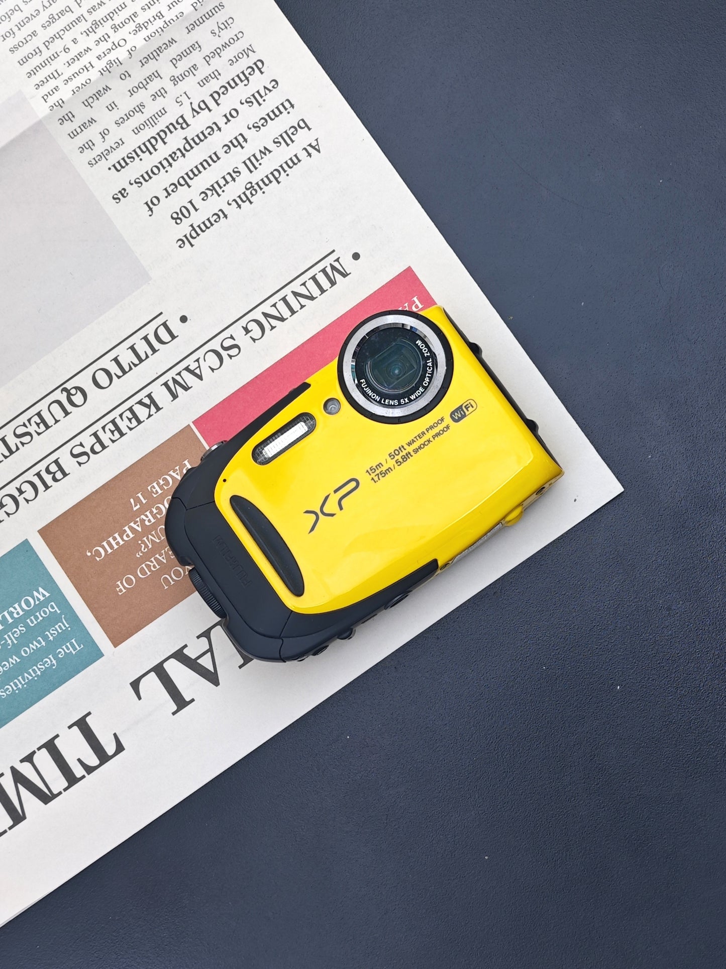 Used Fujifilm Finepix XP80 yellow Digital Camera [No charger, with box]