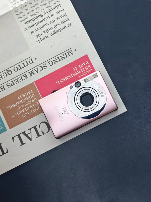 Used Canon IXY Digital 20 IS pink Digital Camera [No charger]