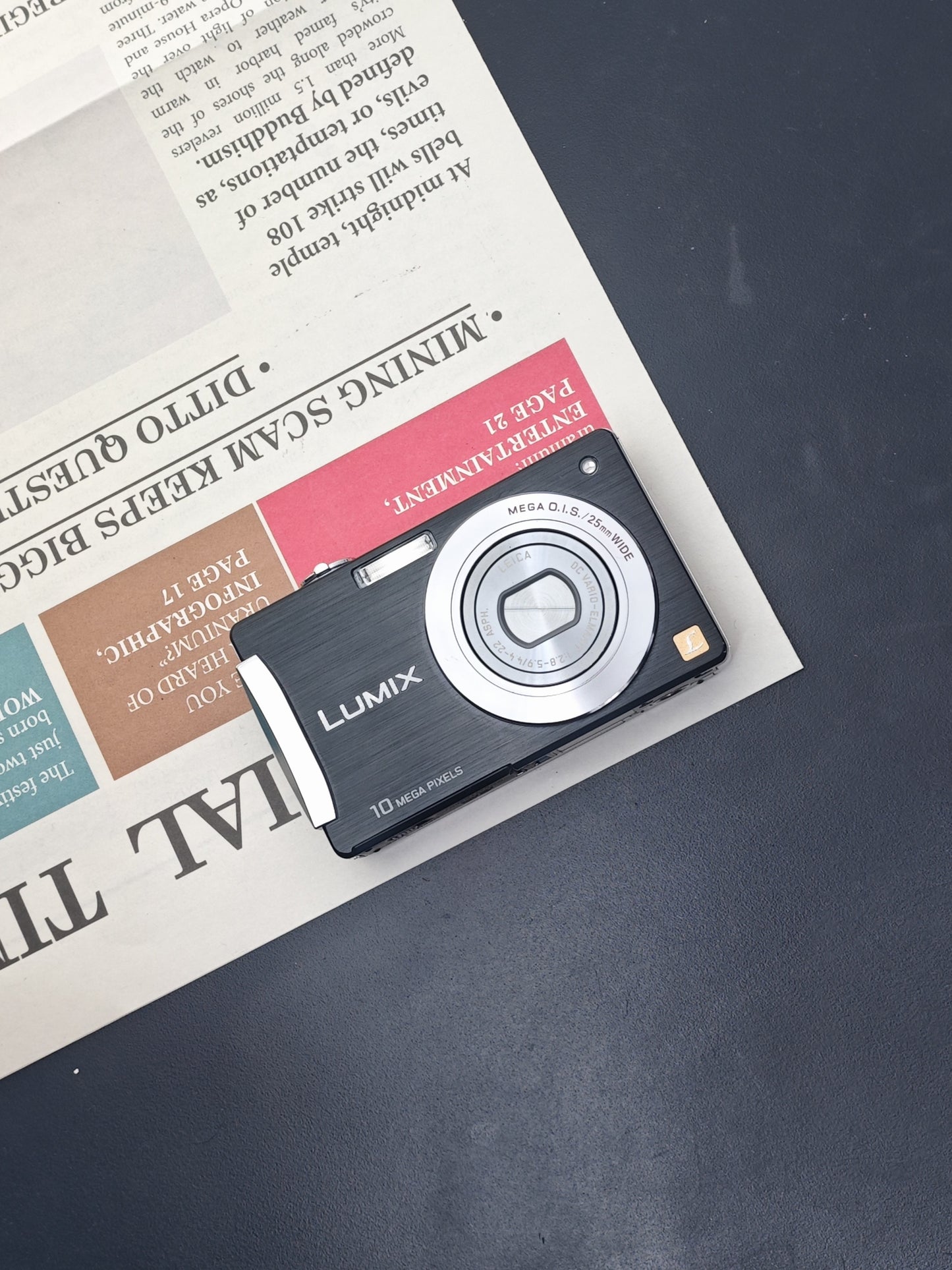 Used Panasonic Lumix DMC-FX500 black Digital Camera [JPN only, with box] #FC8CA001887