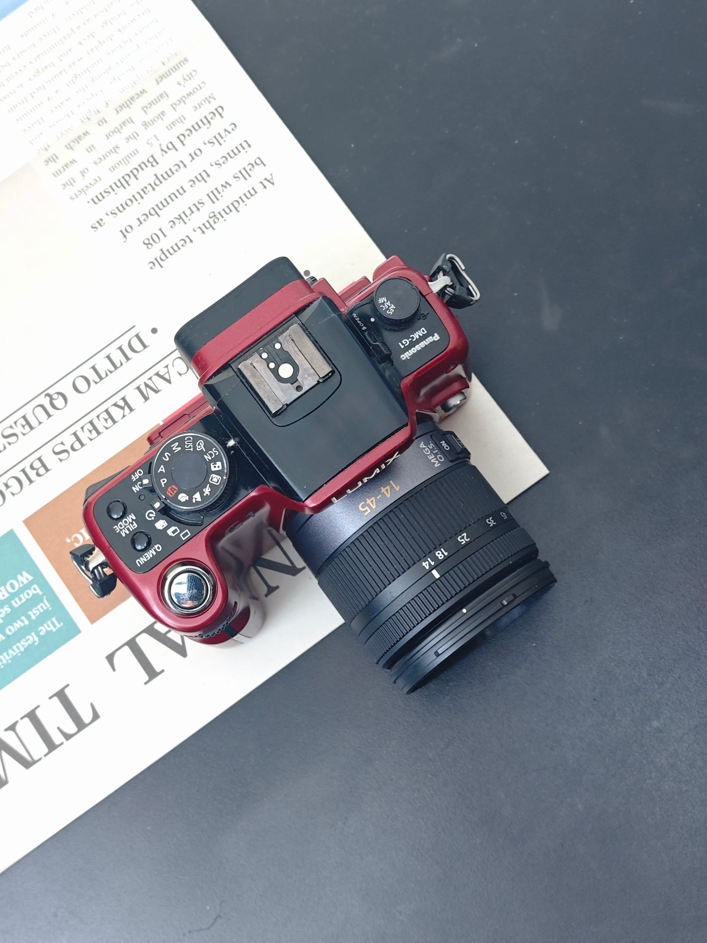 Used Panasonic Lumix DMC-G1 red with G Vario 14-45mm F3.5-5.6 [JPN only, No charger] #FT8SA902218