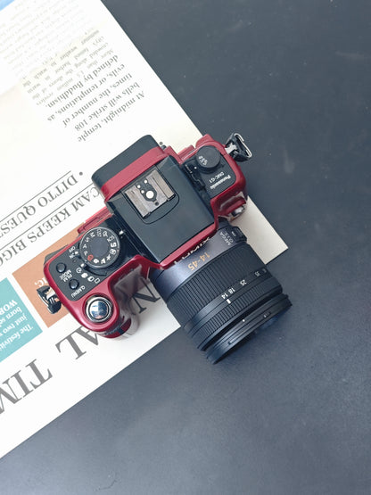 Used Panasonic Lumix DMC-G1 red with G Vario 14-45mm F3.5-5.6 [JPN only, No charger] #FT8SA902218