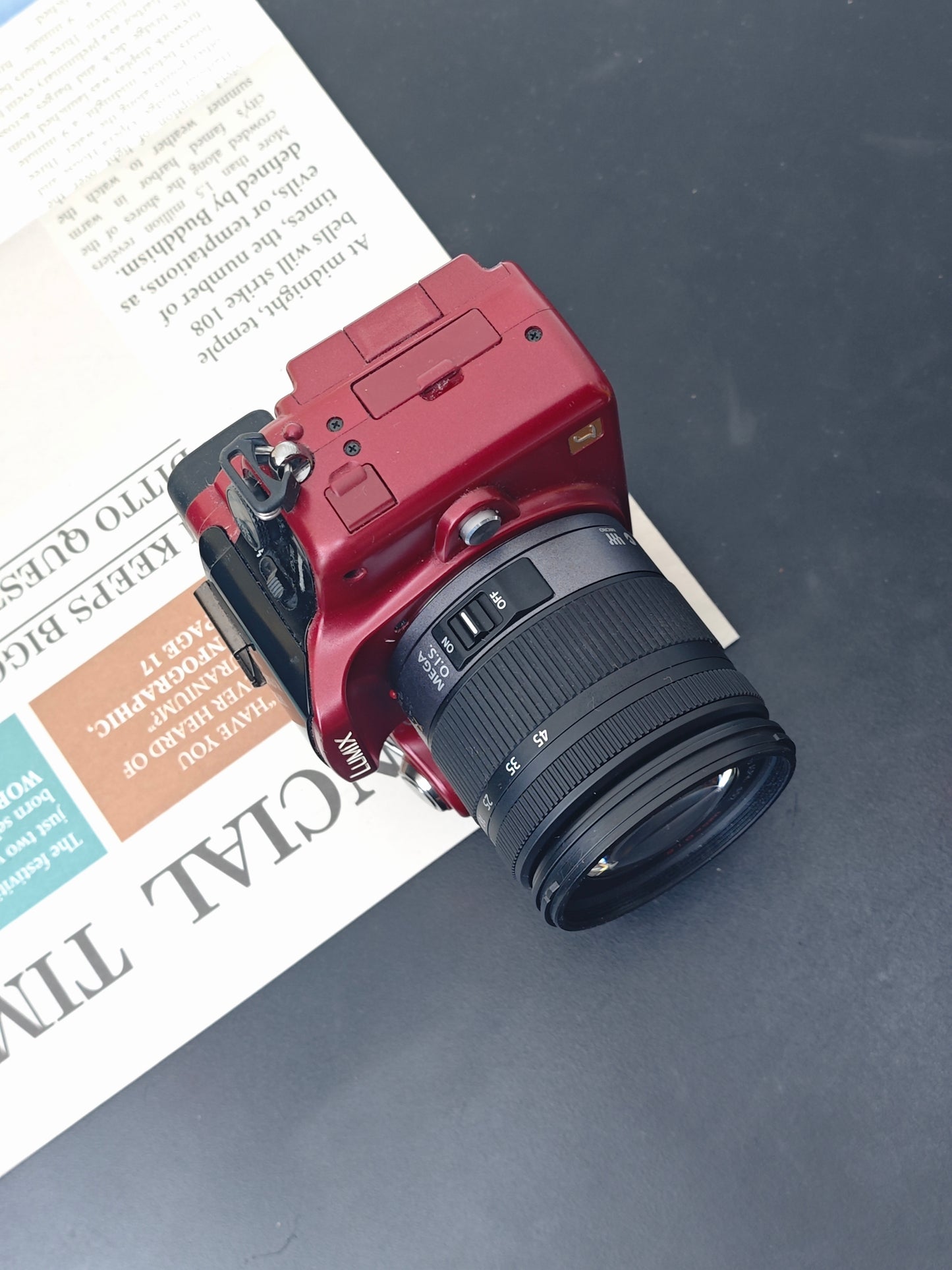 Used Panasonic Lumix DMC-G1 red with G Vario 14-45mm F3.5-5.6 [JPN only, No charger] #FT8SA902218