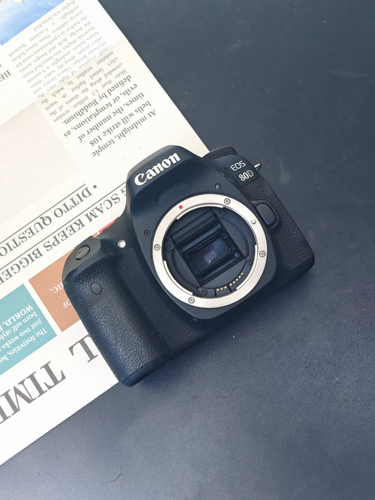 Used Canon EOS 80D body Digital Camera [No charger, with box]