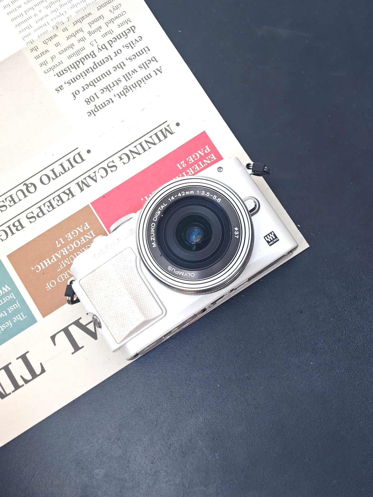 *READ* Used Olympus PEN Lite E-PL6 with M.Zuiko 14-42mm F3.5-5.6 EZ ED MSC [No charger] #V5WF86052