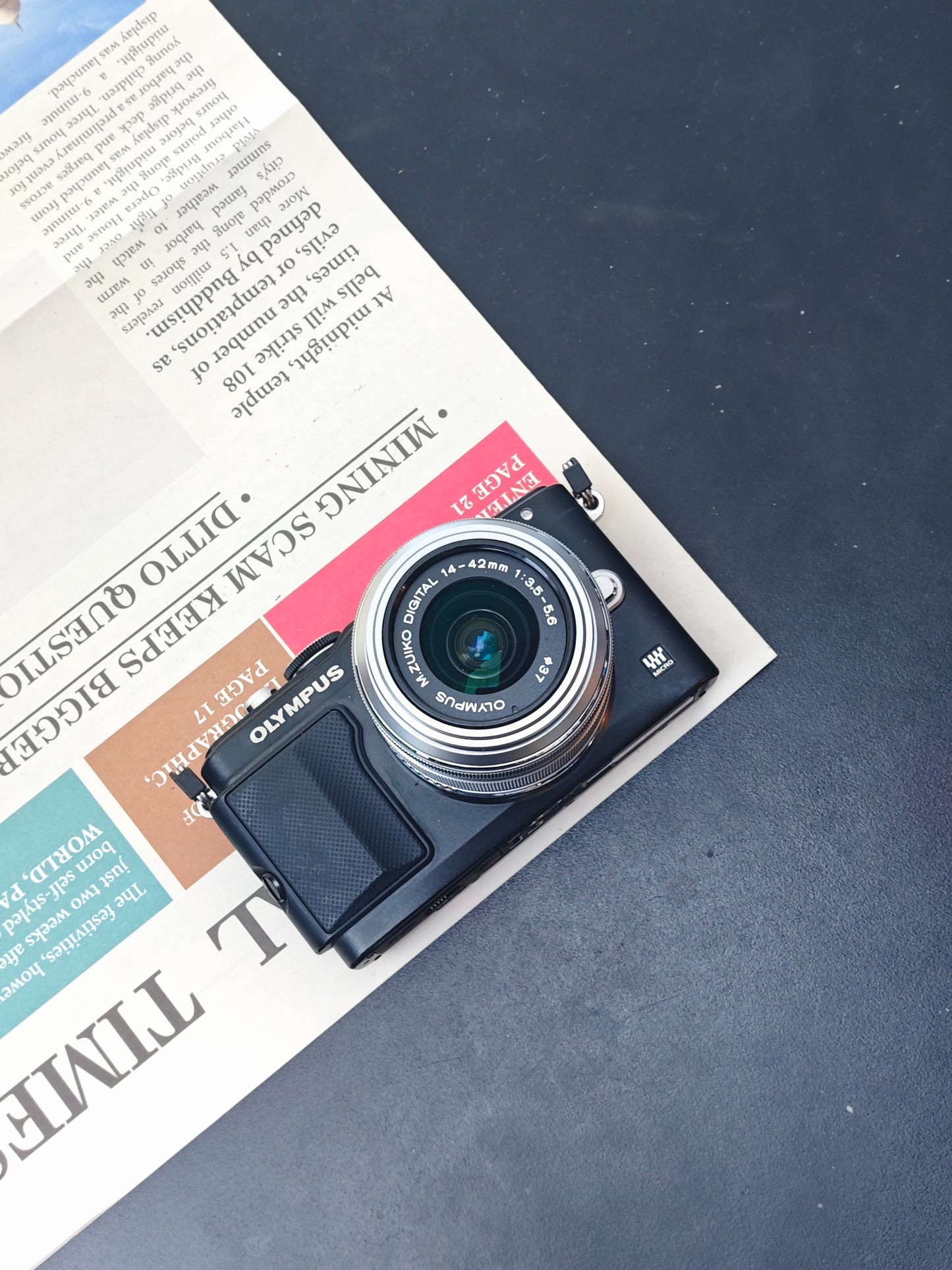 Used Olympus PEN Lite E-PL5 with 14-42mm F3.5-5.6 II R MSC Digital Camera [No charger]