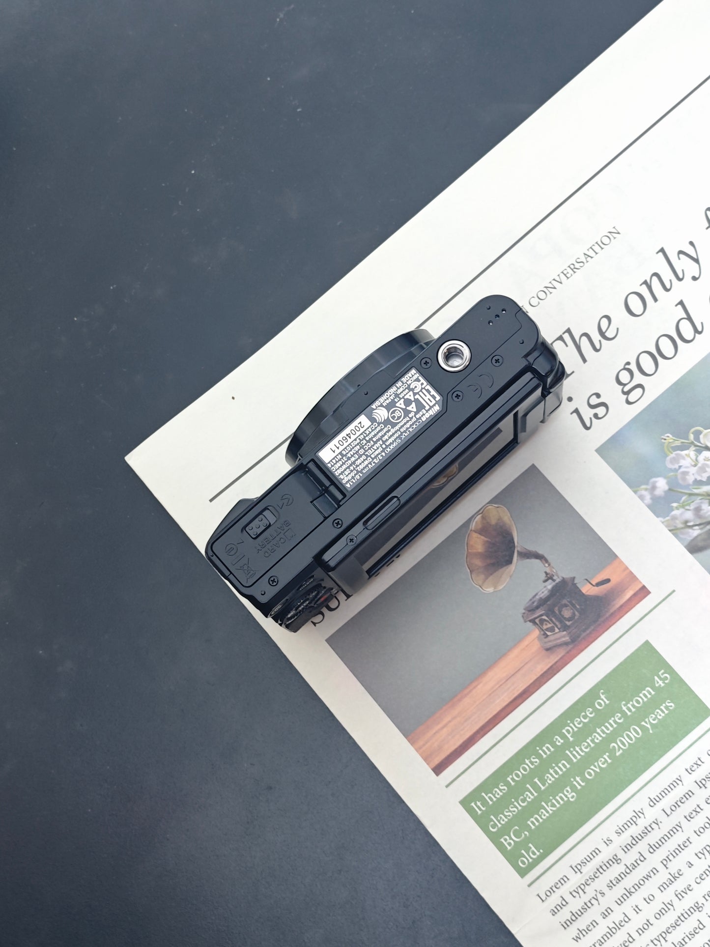 Used Nikon Coolpix S9900 black Digital Camera [with box]