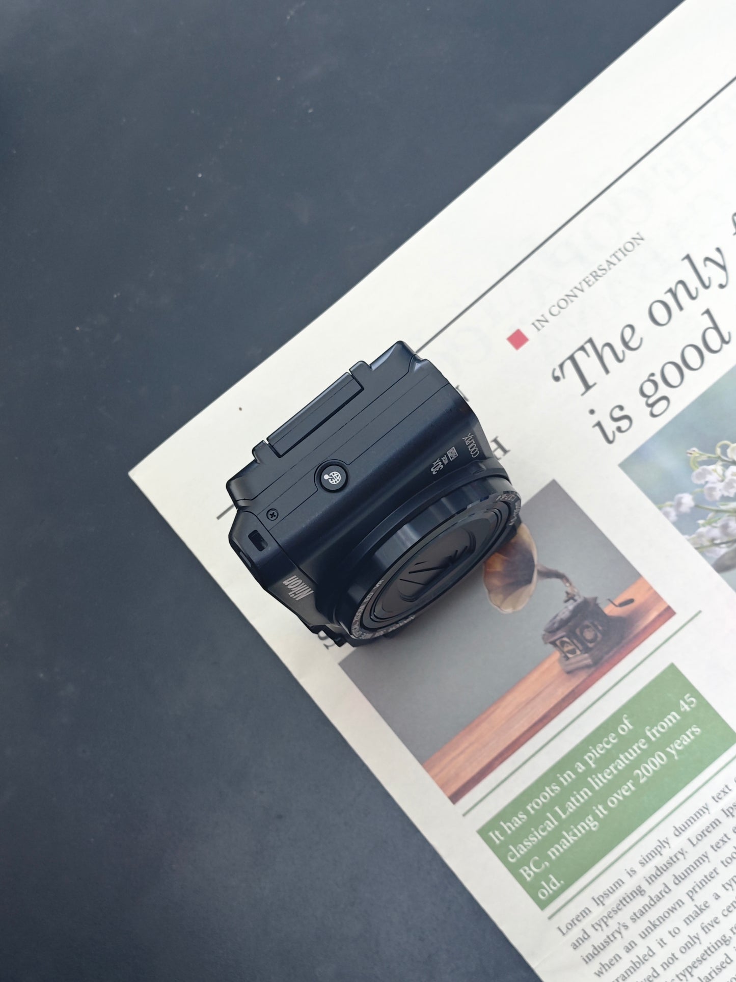 Used Nikon Coolpix S9900 black Digital Camera [with box]