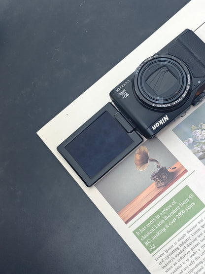Used Nikon Coolpix S9900 black Digital Camera [with box]