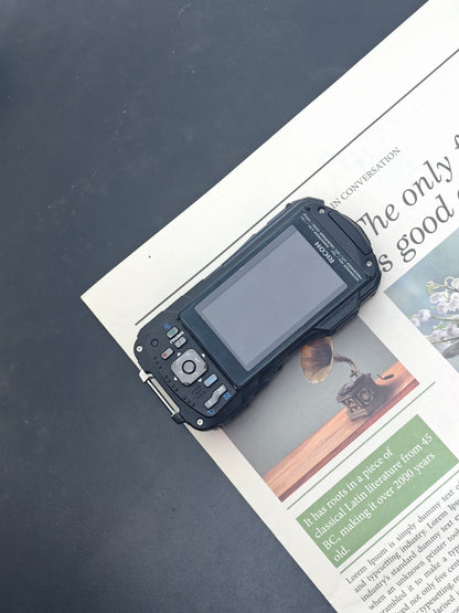 Used Ricoh WG-30 waterproof ebony black Digital Camera [with box]