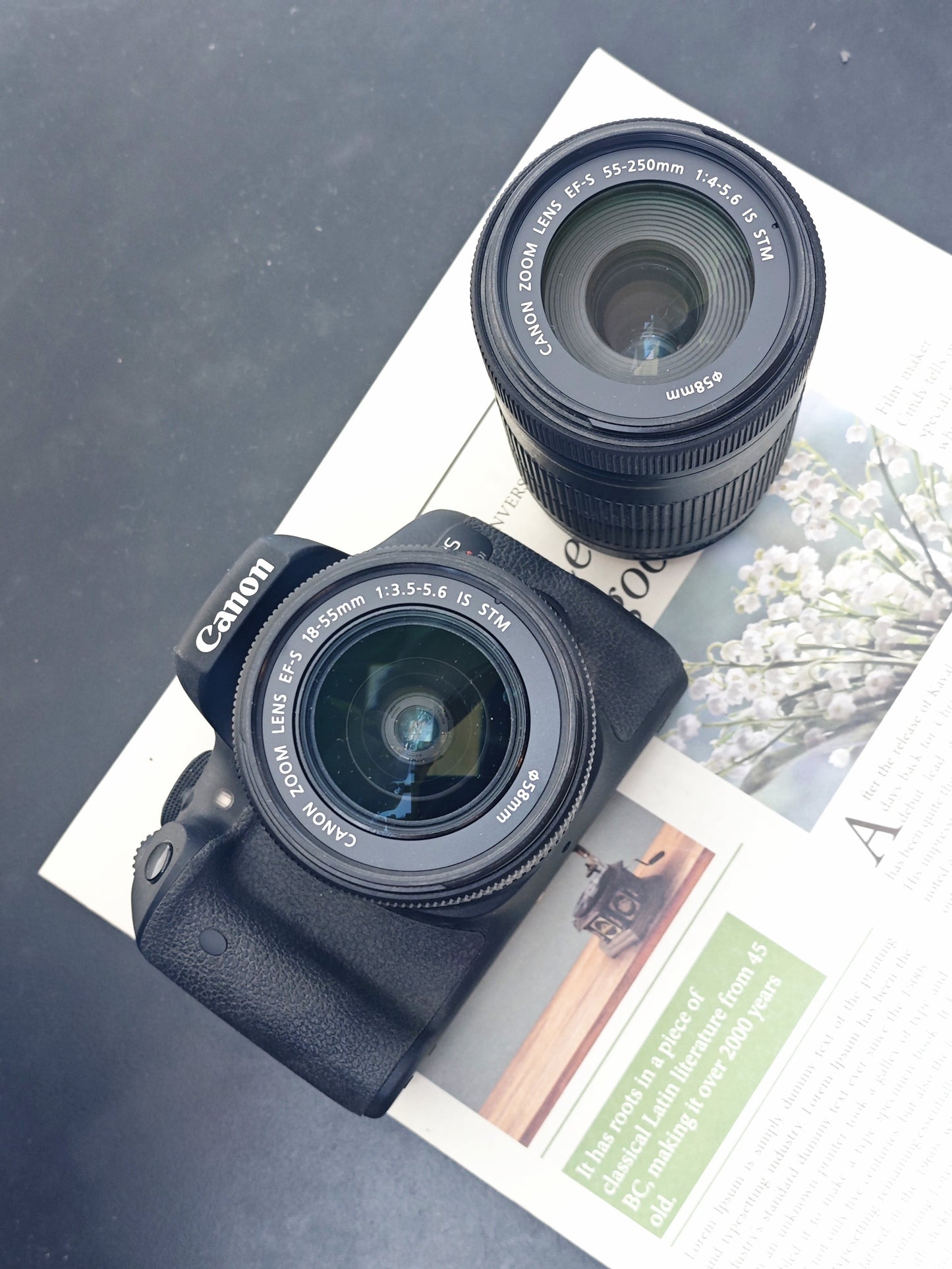 Used Canon EOS Kiss X8i with Double Zoom Kit Digital Camera [No charger]