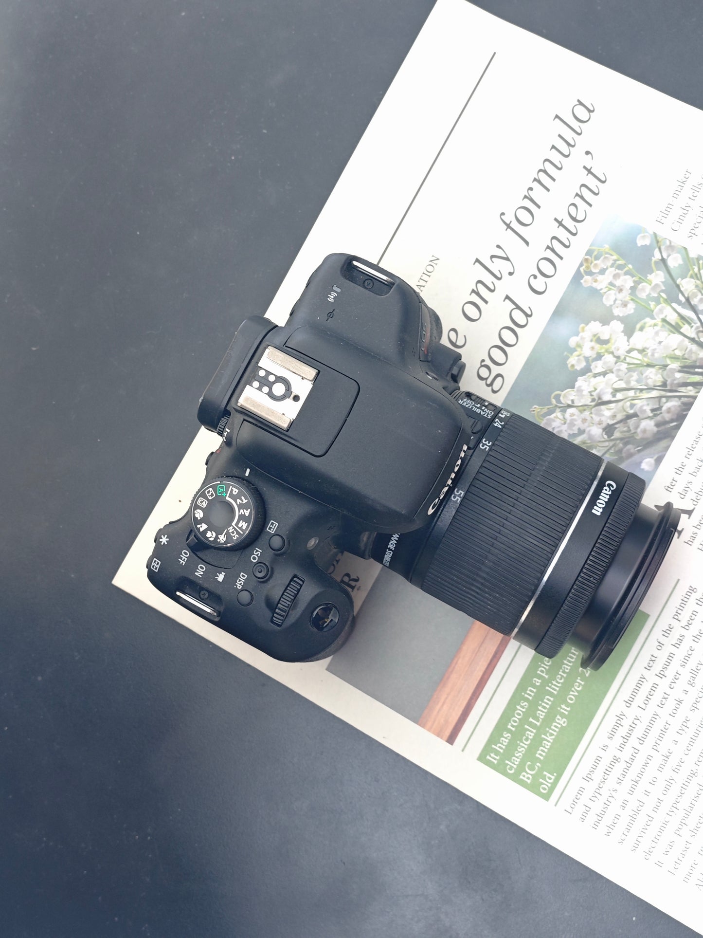 Used Canon EOS Kiss X8i with Double Zoom Kit Digital Camera [No charger]