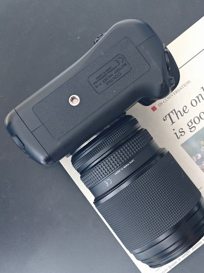Contax N1 with Vario-Sonnar 70-300mm F4-5.6 [+Battery Holder P-9]