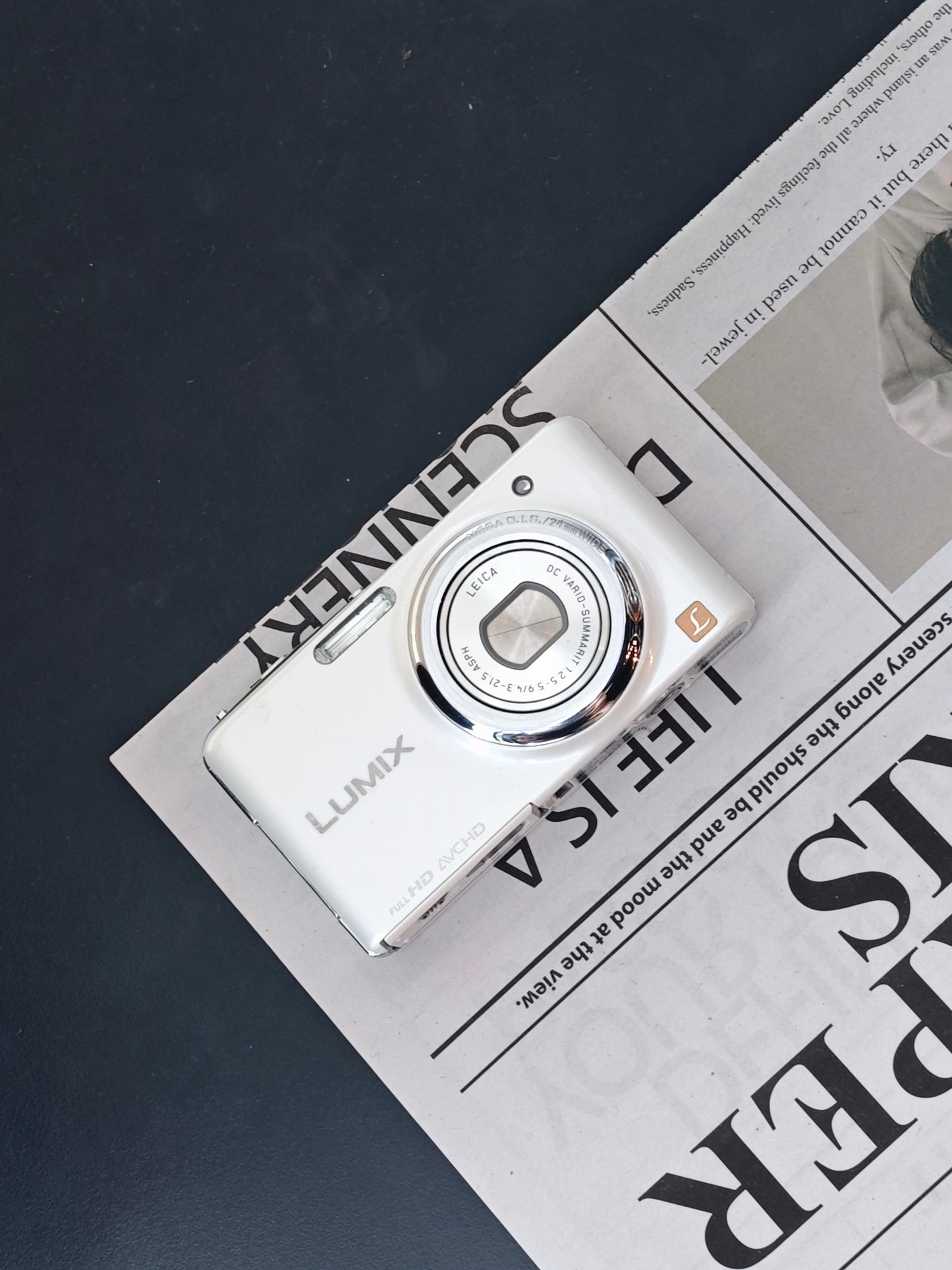 Used Panasonic Lumix DMC-FX77 white Digital Camera [JPN only, No charger] #FH1GB002759