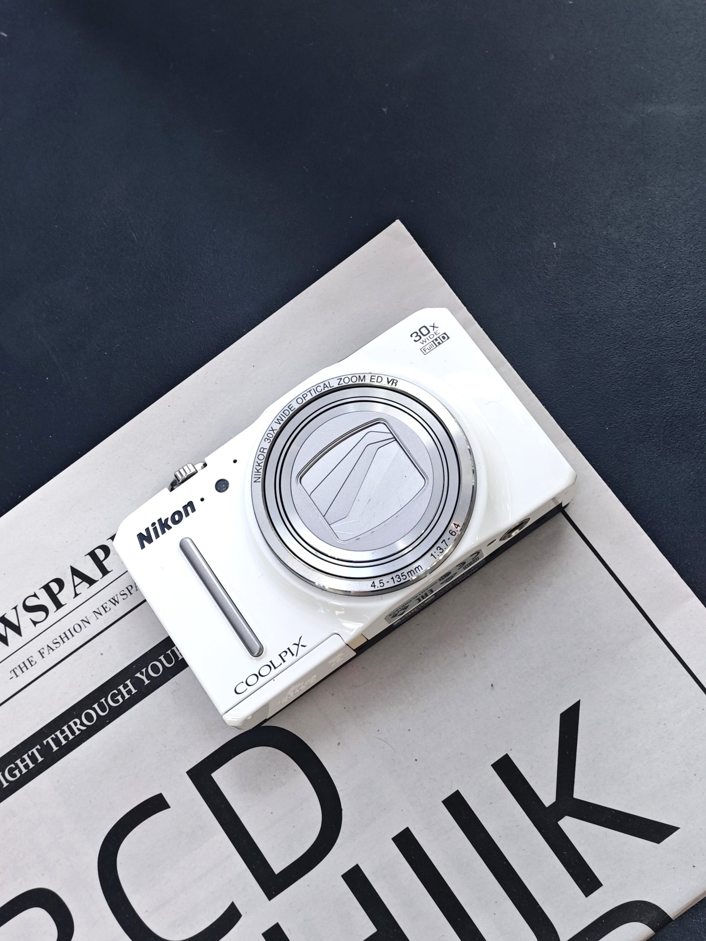 Used Nikon Coolpix S9700 white Digital Camera [No charger]