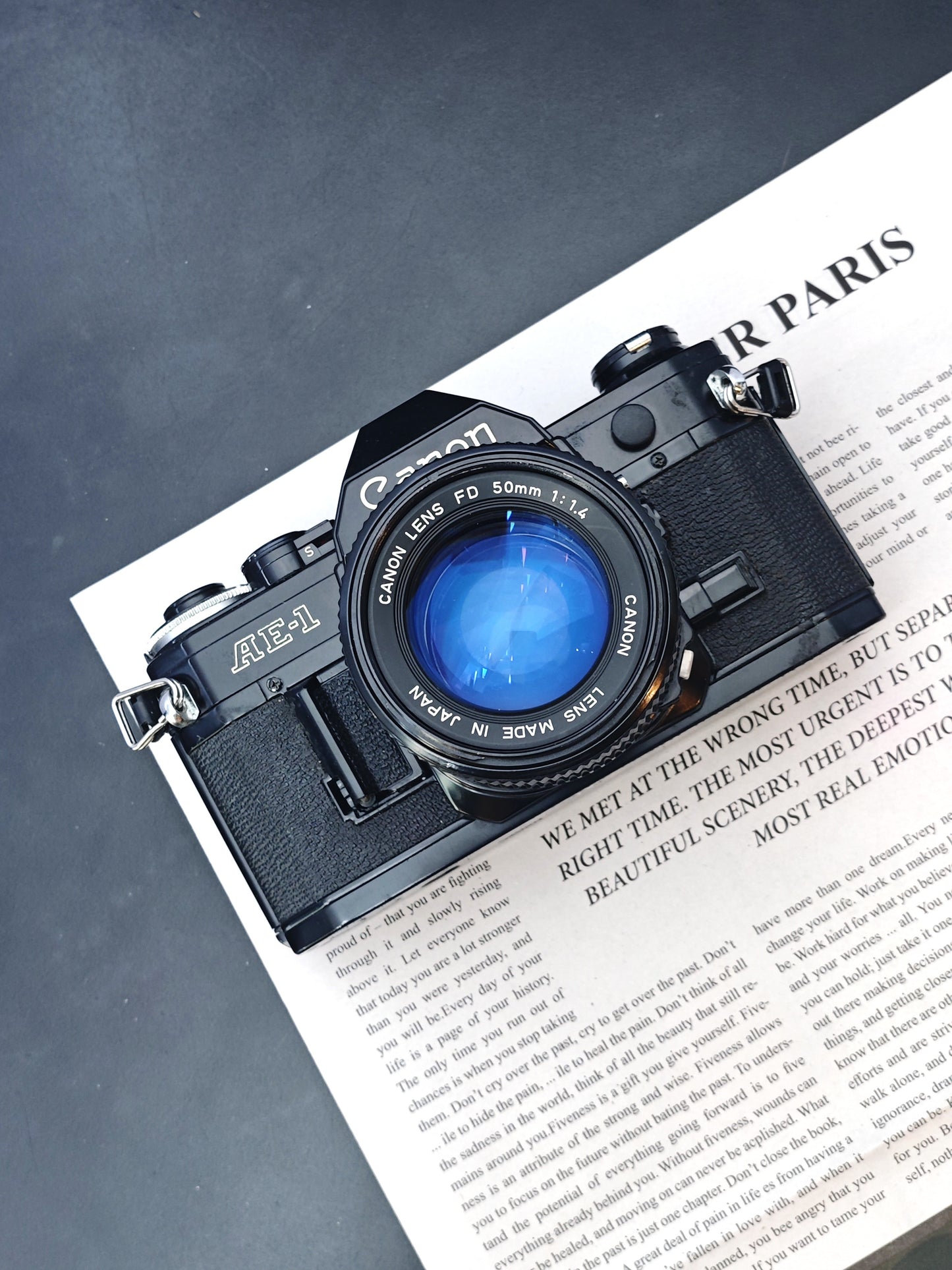 *READ* Canon AE-1 black with Canon Lens FD 50mm F1.4