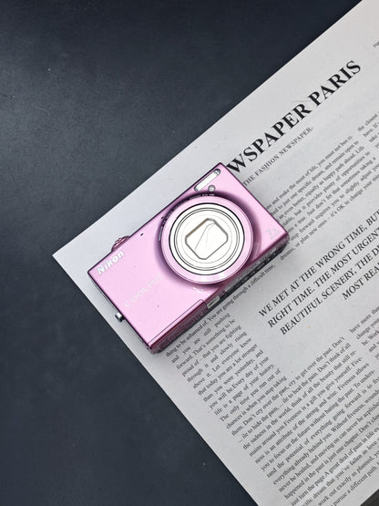 Used Nikon Coolpix S6100 pink Digital Camera [No charger]