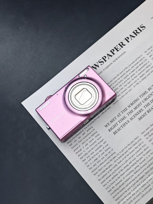 Used Nikon Coolpix S6100 pink Digital Camera [No charger]