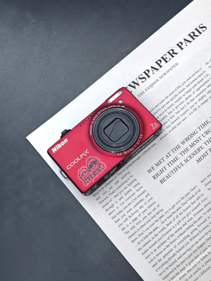 Used Nikon Coolpix S6000 red Digital Camera [No charger]