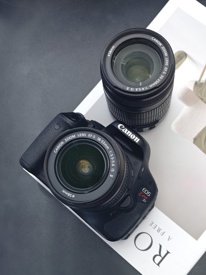 Used Canon EOS Kiss X5 with Double Zoom Kit Digital Camera [No charger] #371077151232