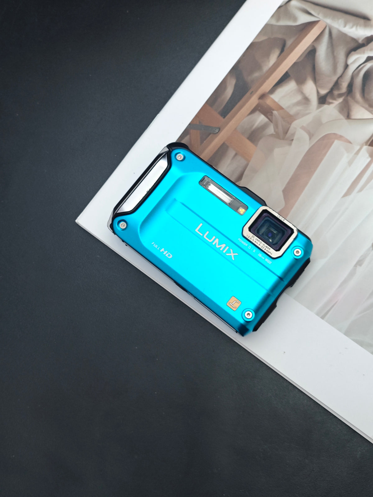 Used Panasonic Lumix DMC-FT3 blue Digital Camera [JPN only, No charger]