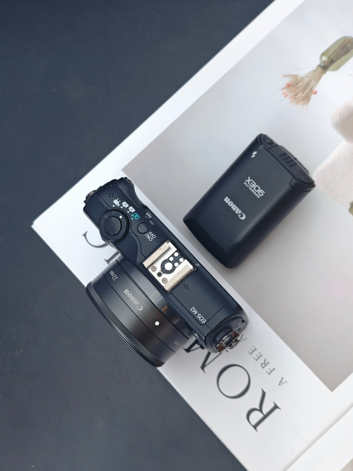 Used Canon EOS M2 with Canon Lens EF-S 22mm f2 STM and EF-M 18-55mm F3.5-5.6 IS STM [+Speedlite 90EX]