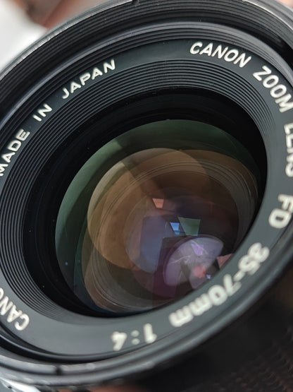 Canon AE-1 silver with Canon Zoom Lens FD 35-70mm F4