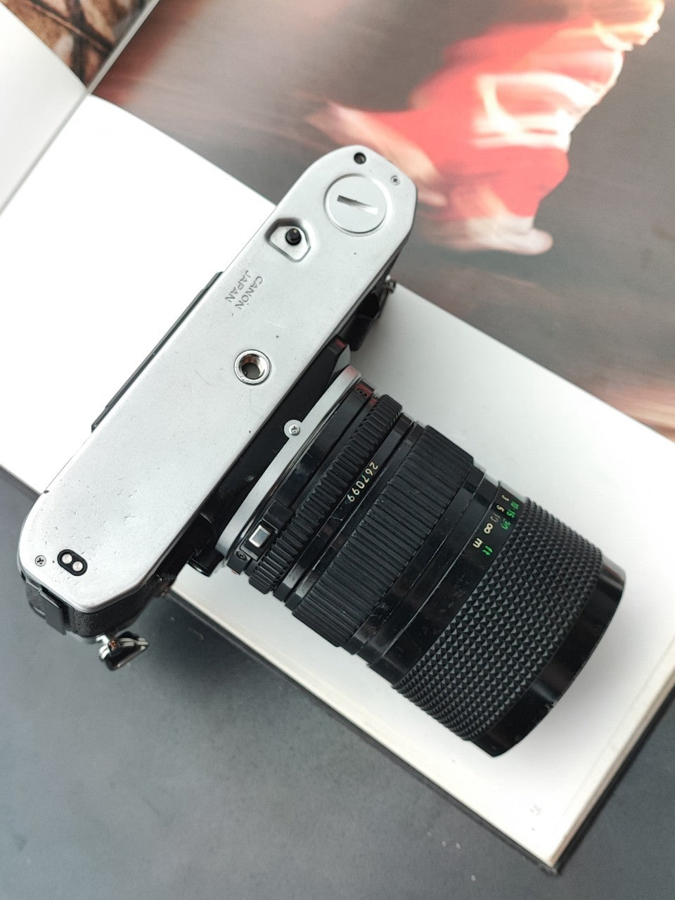 Canon AE-1 silver with Canon Zoom Lens FD 35-70mm F4